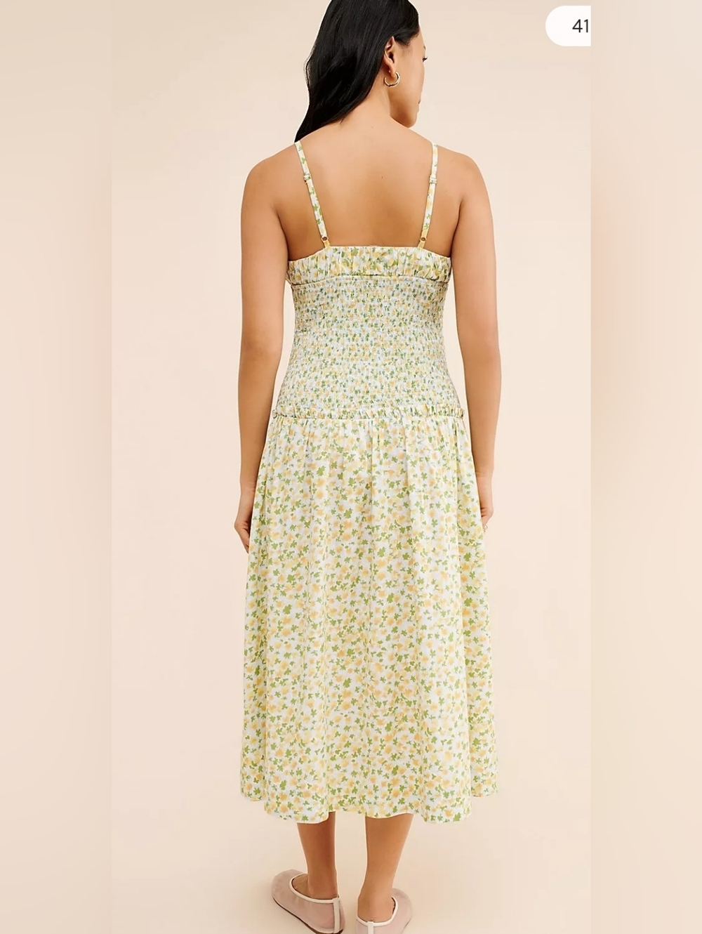 FREE PEOPLE Cottagecore Smocked Floral Lavender Daze Dress - Picture 4 of 11